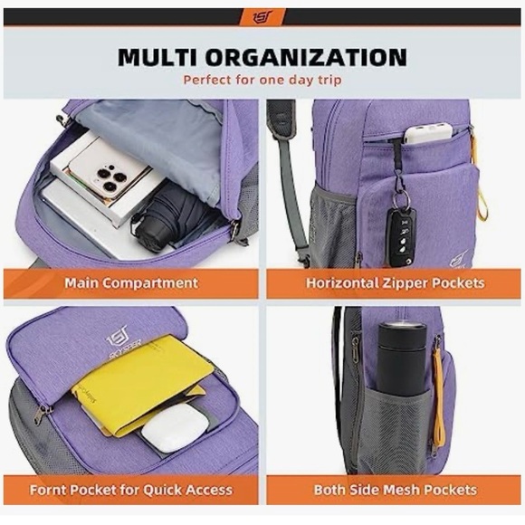 Lavender Women's Backpack - Picture 6 of 6